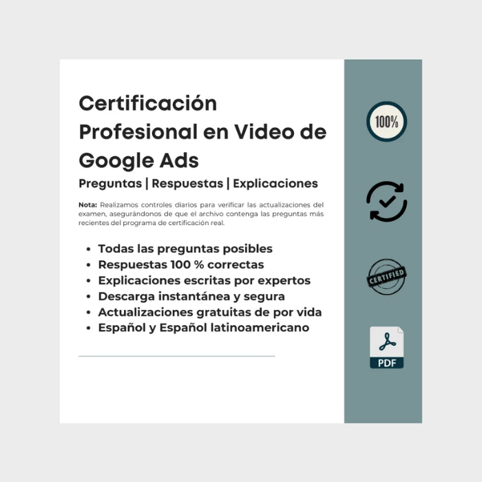 Certificación Profesional en Video de Google Ads